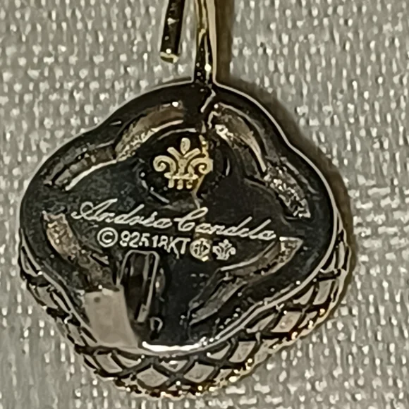 Andrea Candela  Clover Black Onyx Earrings, Sterling Silver & 18k - Picture 7 of 8